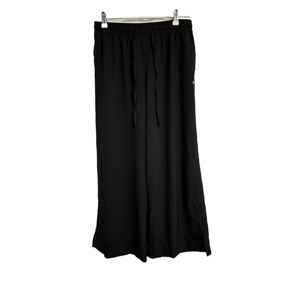 Willit Women's L Black Wide Leg Flowy Pants Athleisure Gorpcore Travel Active - Picture 1 of 7